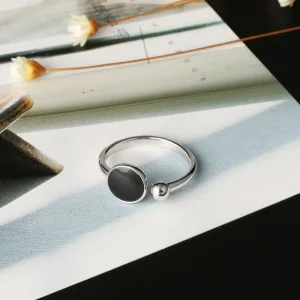 Vit & svart Smycken set 925 sterling Silver<VSmycken Online